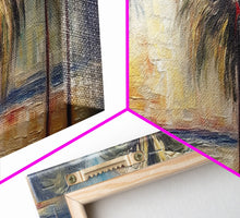 Carregar imagem no visualizador da galeria, Abstract Beach Canvas Art Print, Sunset, Coconut Trees, Textured Abstract Print, Canvas Wall Art Beach, Panoramic, Wall Art, Canvas Print