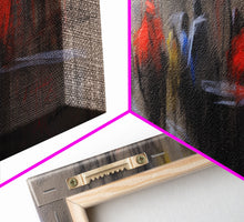 Carregar imagem no visualizador da galeria, Abstract People On Street Canvas Print, Abstract Urban Art, Vibrant Art, Line Art City Wall Decor, Panoramic, Wall Art, Canvas Print