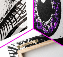 Load image into Gallery viewer, Big Eye Art, Line Art Print, Canvas Print, Eye Canvas Art, Eye Art Original, Framed Art Print, Wall Decor, Panoramic, Wall Art, Canvas Print