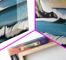 Carregar imagem no visualizador da galeria, Abstract Beach Canvas Art Print, Sea, Ocean, Seascape, Nature, Waves, Beach House Art, Wall Decor, Panoramic, Wall Art, Canvas Print