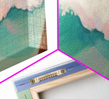 Carregar imagem no visualizador da galeria, Abstract Seascape Canvas Art Print, Sea Foam, Ocean, Nature, Waves, Beach House Art, Wall Decor, Panoramic, Wall Art, Canvas Print