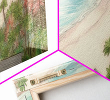 Load image into Gallery viewer, Beach Scene Art Canvas Print, Seashore, Seascape, Canvas Beach Wall Art, Tropical Beach, Waves Wall Art, Panoramic, Wall Art, Canvas Print