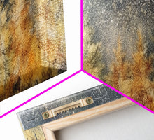 Carregar imagem no visualizador da galeria, Abstract Forest Art, Abstract Trees Canvas, Snow In The Forest, Winter Wall Decor, Large Canvas Print, Panoramic, Wall Art, Canvas Print