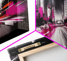 Carregar imagem no visualizador da galeria, Abstract City Art Print, Abstract Framed Canvas Print, Skyscrapers, Urban Art Wall Decor, Wall Decor, Panoramic, Wall Art, Canvas Print