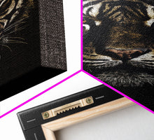 Load image into Gallery viewer, Beautiful Tiger Portrait Art Print, Framed Wall Art, Canvas Print, Big Cat Art, Tiger Painting