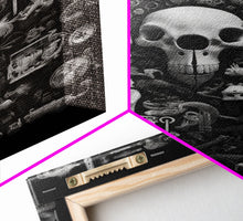 Cargar imagen en el visor de la galería, Collection of Trinkets Wall Art, Weird Wall Art, Black And White, Minimalist Print, Wall Decor, Canvas Print, Wall Art, Framed Canvas