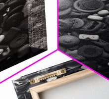 Cargar imagen en el visor de la galería, Collection Of Buttons Wall Art, Sewing Room Wall Decor, Black And White, Minimalist Print, Wall Decor, Canvas Print, Wall Art, Framed Canvas