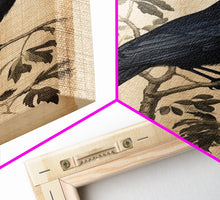 Load image into Gallery viewer, Black Bird Wall Art, Crow Wall Decor, Animal Wall Art, Black Bird, Modern Print, Wall Decor, Canvas Print, Wall Art, Framed Canvas