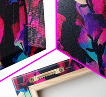 Carregar imagem no visualizador da galeria, Abstract Flowers Wall Decor, Floral Wall Art, Nature Print, Panoramic Wall Decor, Canvas Print, Wall Art, Framed Canvas Art