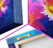 Carregar imagem no visualizador da galeria, Gerbera Wall Decor, Floral Wall Art, Nature Print, Purple Flowers Wall Art, Panoramic Wall Decor, Canvas Print, Wall Art, Framed Canvas Art