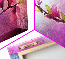 Cargar imagen en el visor de la galería, Cherry Blossoms Wall Art, Spring Flowers Wall Decor, Floral Wall Art, Panoramic Wall Decor, Canvas Print, Wall Art, Framed Canvas Art