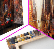 Carregar imagem no visualizador da galeria, Abstract Cityscape Wall Art, City Wall Decor, Urban Art, Traffic Wall Art, Panoramic Wall Decor, Canvas Print, Wall Art, Framed Canvas Art