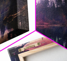 Carregar imagem no visualizador da galeria, Foggy Landscape Wall Art, Reflection River Wall Decor, Misty Lake Art, Panoramic Wall Decor, Canvas Print, Wall Art, Framed Canvas Art