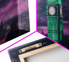 Load image into Gallery viewer, Big Ben Wall Art, London Landscape, Cityscape Wall Art, England Wall Decor, Panoramic Wall Decor, Canvas Print, Wall Art, Framed Canvas Art