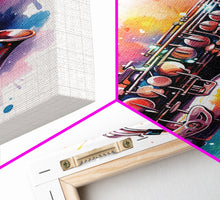 Load image into Gallery viewer, Alto Clarinet Wall Art, Musician Gift, Framed Canvas Print, Clarinet Print, Musical Instrument Art, Gift For Musician, Graffiti Music Art