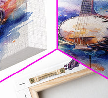 Load image into Gallery viewer, Banjo Gift, Banjo Wall Art Canvas Print, Country Music Art, Guitar Art, Banjo Poster Print, Banjo Gifts, Musical Art, Southern Music Decor