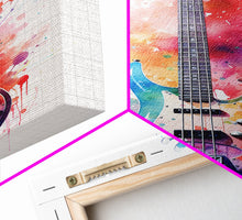 Load image into Gallery viewer, Electric Guitar Wall Art, Rock N Roll Decor, Graffiti Art, Splatter Art, Musician Gift Custom Guitar Art
