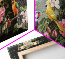 Cargar imagen en el visor de la galería, Flowers Wall Art, Animal Wall Art, Bird Art Print, Parrot Painting, Panoramic Art, Wall Art, Canvas Art, Landscape Art, Client Gift, Office