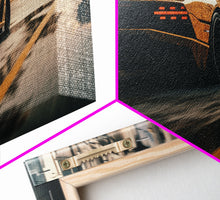 Cargar imagen en el visor de la galería, Cool Supercar Art, Framed Canvas Print, Cyberpunk Sportscar Painting, Futuristic Supercar Painting, Man Cave Decor, Gift For Him, Car Guy