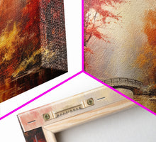 Carregar imagem no visualizador da galeria, Fall Centerpiece, Beautiful Forest In Early Autumn, Landscape Framed Canvas Print Painting, Wall Art, Wall Decor, Autumn Decor, Farmhouse