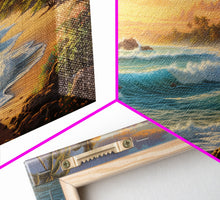 Load image into Gallery viewer, Beach Wall Art, Tropical Art Print, Palm Trees Wall Art, Panoramic Art, Wall Art, Canvas Art, Landscape Art, Landscape Print, Travel Print