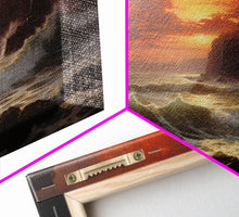 Load image into Gallery viewer, Beautiful Seascape Painting Canvas Print, Landscape Oil Painting, Minimalist Modern Art, Canvas Painting, Framed Wall Art Print