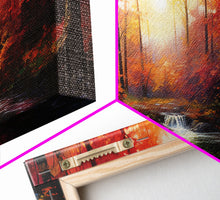 Carregar imagem no visualizador da galeria, Forest Wall Art, Autumn Art, Sunset Wall Art, Lake Art Panoramic Art, Wall Art, Canvas Art, Landscape Art, Tiny House Decor, Game Room Decor