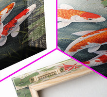 Carregar imagem no visualizador da galeria, Fish Painting, Zen Wall Art, Koi Fish Wall Art, Fish Wall Art, Canvas Print, Wall Art, Vertical Art, Southern Decor, Office Wall Decor