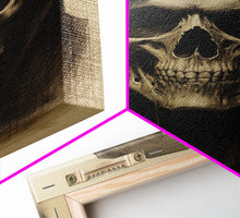 Cargar imagen en el visor de la galería, Cool Halloween Decor, Portrait Of The Grim Reaper, Spooky Halloween Art, Framed Canvas Print, Halloween Canvas Art