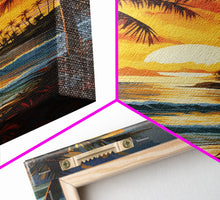 Load image into Gallery viewer, Beach Wall Print, Tropical Wall Art, Sunrise Wall Art, Canvas Print, Wall Art, Vertical Print, Entryway Prints, Dorm Room Art, Office Decor