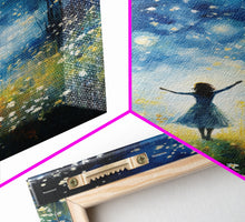 Carregar imagem no visualizador da galeria, Firefly Art, Fantasy Art, Girl In Forest, Teen Girl Room Decor, Canvas Print, Wall Art, Vertical Print, Unique Wall Decor, Engagement Gift