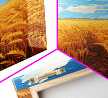 Carregar imagem no visualizador da galeria, Farm Wall Print, Wheat Feld Wall Art. Countryside Art, Canvas Print, Wall Art, Vertical Art, Couple Gift, Ranch Wall Art, Bedroom Prints