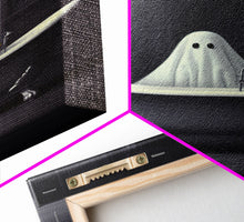 Load image into Gallery viewer, Ghost Bathroom Canvas, Dark Romantic Ghost Standing in Bathroom Creepy, Ghost in the Bath tub Wall Art Halloween Canvas, Funny Halloween