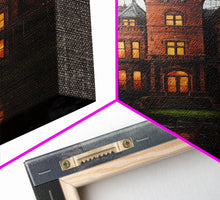 Load image into Gallery viewer, The Haunted House, Framed Canvas Art, Painting Of Haunted Victorian Mansion, Dark Academia, Halloween Decorations, Halloween Art