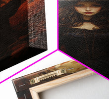 Load image into Gallery viewer, Beautiful Gothic Witch Art, Framed Halloween Canvas, Canvas Print, Spooky Halloween Wall Art, Halloween Deco, Witchy Art Pumpkin Patch Witch