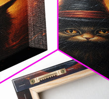 Load image into Gallery viewer, Cute Witch's Familiar Cat Halloween Art, Cat Witch, Cat Painting, Cute Cat Print, Halloween Decor