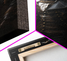 Carregar imagem no visualizador da galeria, Funny Raccoon Art, Framed Canvas Print Or Poster, Funny Halloween Art, Victorian Raccoon Oil Painting Portrait