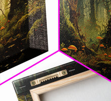Carregar imagem no visualizador da galeria, Forest Wall Art, Mushroom Art Print, Trees Art, Canvas Print, Wall Art, 3 Piece Wall Art, Modern Home Decor, Above Bed Art, Indie Room Decor