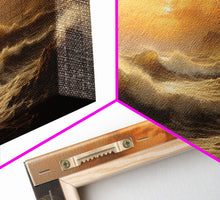 Load image into Gallery viewer, Beneath The Roaring Sea, Seascape Painting, 3 Piece Set, Framed Canvas Print, Cool Wall Art, Office Decor, Above Sofa Art