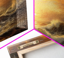 Carregar imagem no visualizador da galeria, 3 Piece Sunrise Ocean Painting On Canvas, Abstract Sea Landscape Painting, Original Textured Wall Art, Coastal Painting, Sunrise Painting