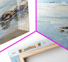 Carregar imagem no visualizador da galeria, framed ocean art | beach wall art | framed wall art | living room wall decor | abstract landscape art | 3 Piece Art | Triptych Painting