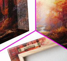 Load image into Gallery viewer, Beautiful Fall Centerpiece Art, Framed Canvas Print, 3 Piece Art, Thanksgiving Centerpiece, Above Sofa Art, Fall Finds, Landscape Painting