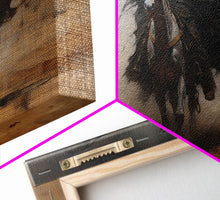 Load image into Gallery viewer, Death Rides A Pale Horse, Framed Canvas Print, Cowboy Grim Reaper, Spooky Halloween Art Print