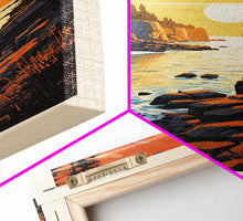 Carregar imagem no visualizador da galeria, Acadia National Park, Framed Wall Art Canvas Print, Travel Poster, Travel Art, Roadtrip Decor, Cool Wall Art, Retro State Park Art