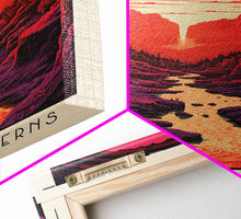 Load image into Gallery viewer, Carlsbad Caverns National Park Travel Poster Print, Canvas Print Wall Art, New Mexico Travel Art, Midcentury Modern Travel Decor