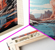 Carregar imagem no visualizador da galeria, Carlsbad Caverns National Park Travel Poster Print, Canvas Print Wall Art, New Mexico Travel Art, Midcentury Modern Travel Decor