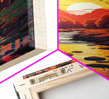 Carregar imagem no visualizador da galeria, Cuyahoga Valley National Park Ohio Travel Art, National Park Print, Minimalist Travel Art, Midcentury Modern Style Landscape Painting