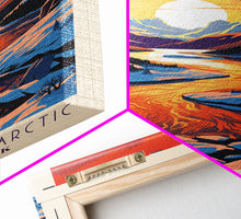 Load image into Gallery viewer, Gates of the Arctic National Park Travel Poster Art, Canvas Print Wall Art, Alaska Travel Art, Midcentury Modern Travel Decor, MCM Wall Art