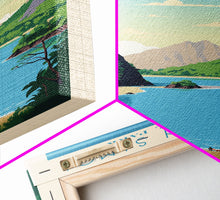 Load image into Gallery viewer, American Samoa National Park Vatia Travel Art, National Park Print, Minimalist Travel Art, Midcentury Modern Style Landscape Painting