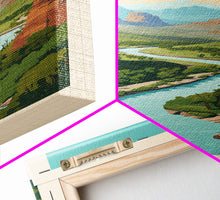 Load image into Gallery viewer, Big Bend National Park Texas Travel Art, National Park Print, Minimalist Travel Art, Midcentury Modern Style Landscape Painting